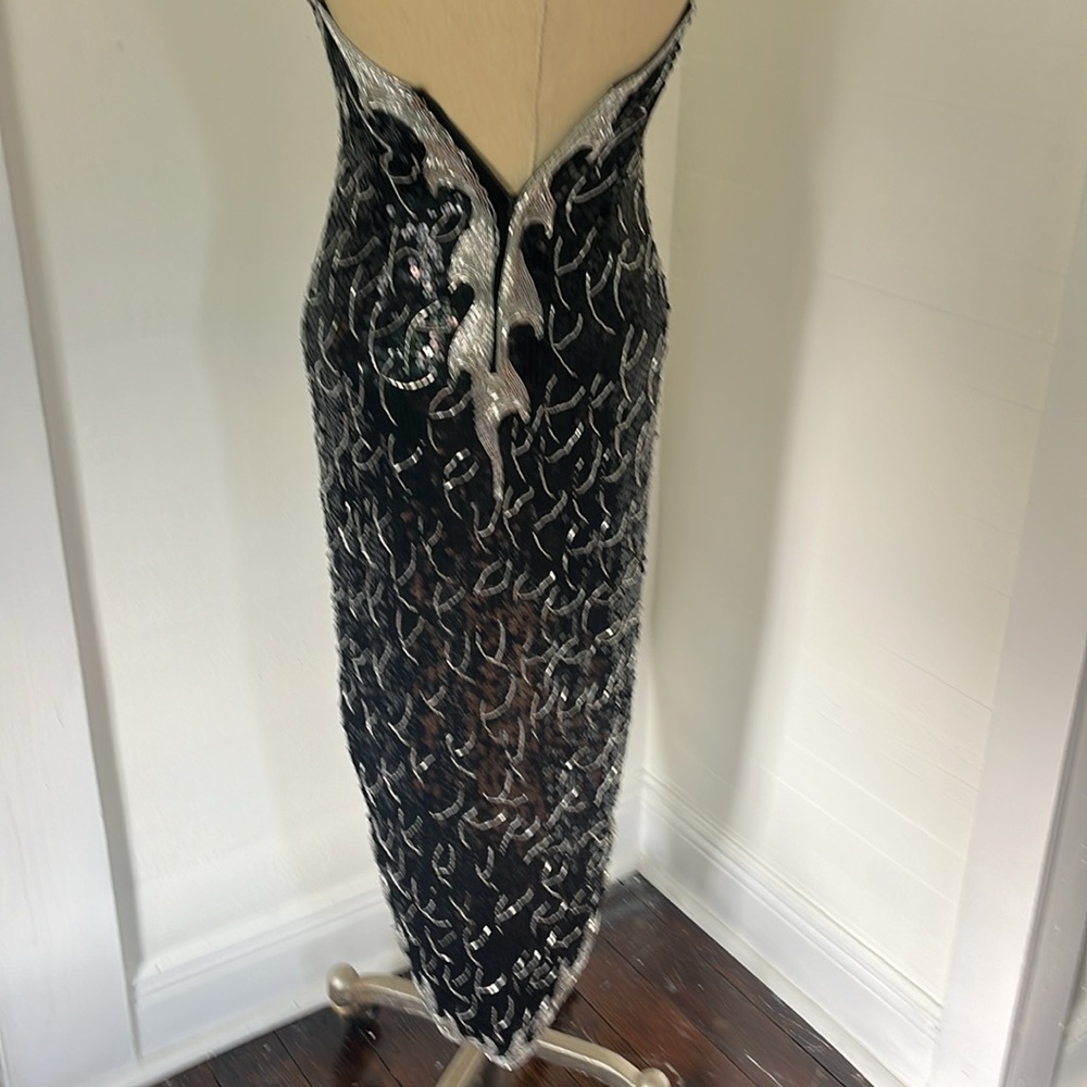 •🍒FINAL PRICE🍒VINTAGE SEQUIN SILK GOWN BOUDOIR FRENCH COSTUME• - Picture 8 of 16
